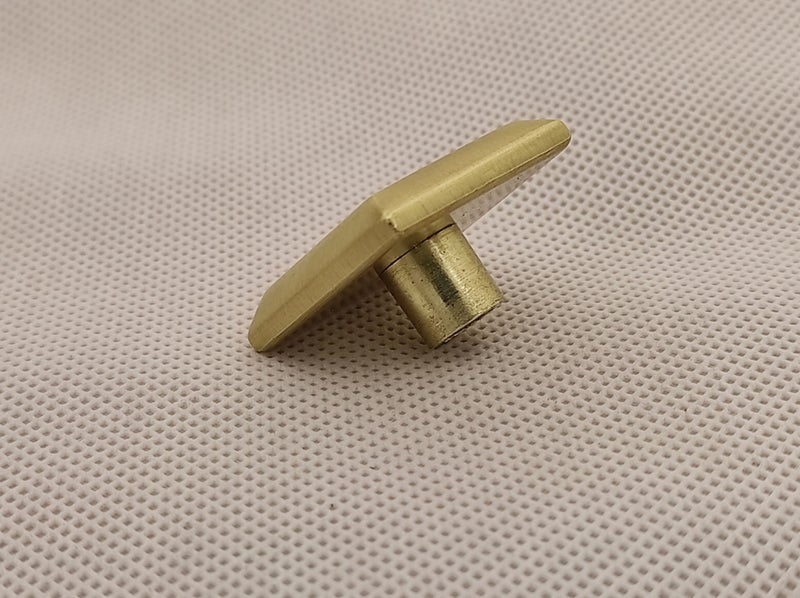 Knob Square Brushed Brass Beveled - Cabinet Drawer and Cupboard Door Carousel 2