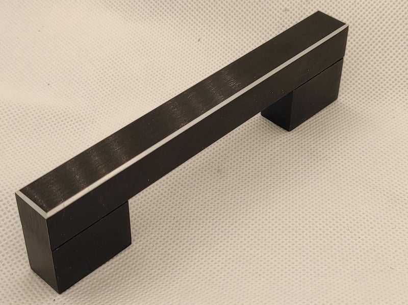 Square Black/Silver Cabinet Door and Drawer Bar Handle Carousel 1
