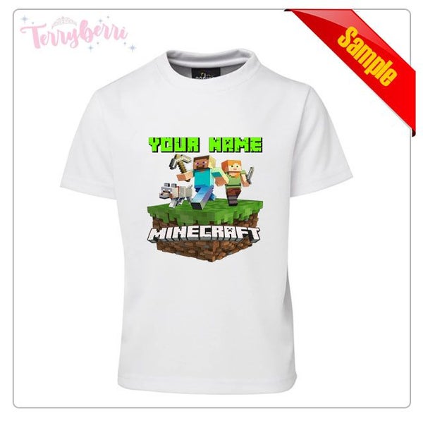 personalised minecraft t shirt