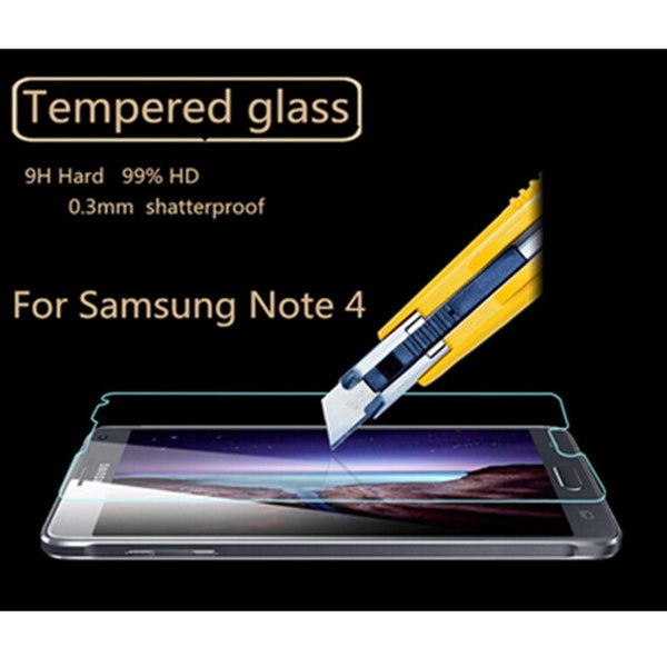 3x Samsung Note 4 Tempered Glass Screen protector Carousel 3