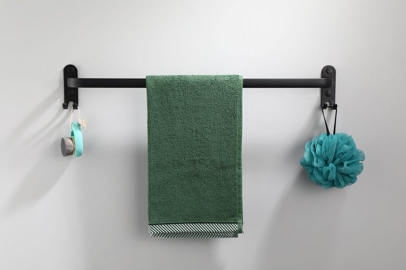 Towel Rail 50cm - Matt Black drilling / no drilling Carousel 2