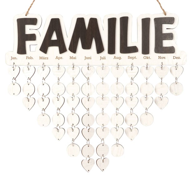 Inkdotpot Wooden Birthday Calendars With Hanging Dates Diy Birthday Tracker Carousel 1