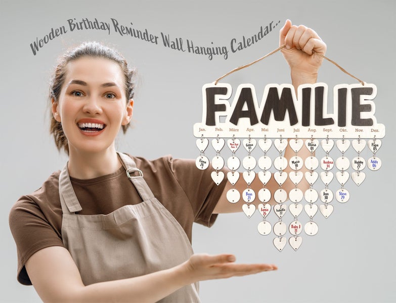 Inkdotpot Wooden Birthday Calendars With Hanging Dates Diy Birthday Tracker Carousel 2