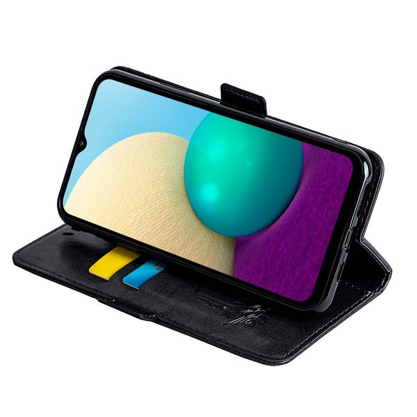 Xiaomi Mi 12 pro top grain finish wallet case embossed side magnet black Carousel 4