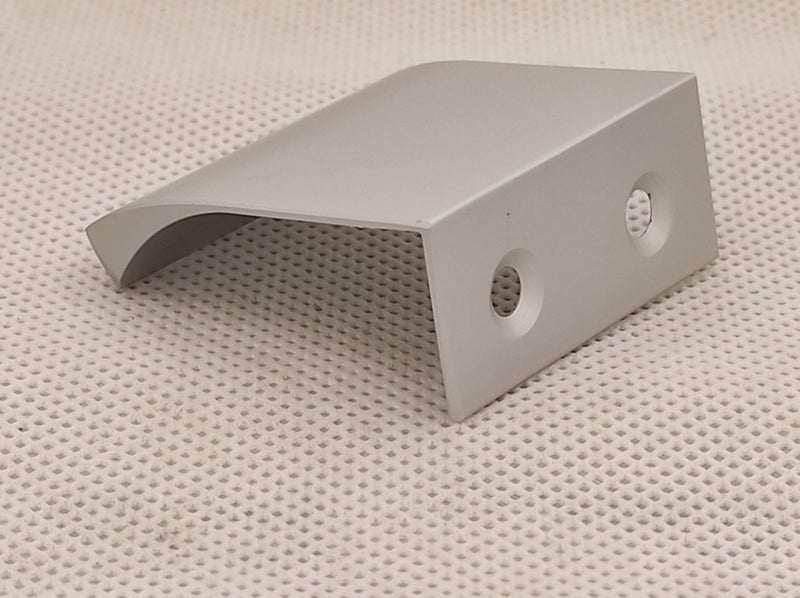 Edge Pull Curved Matt Silver - 40mm Carousel 2