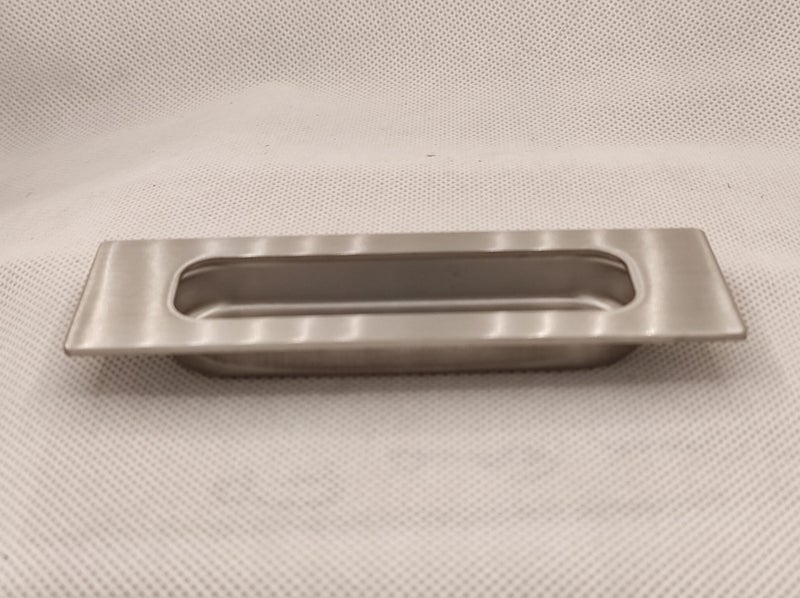 Flush Pull Rectangular Brushed Stainless Steel Medium with hidden screws Carousel 2