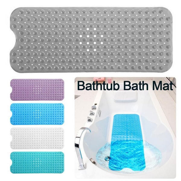 Anti Non Slip Bath Shower Mat PVC Bathroom Mat Rubber Strong Suction Extra Large Carousel 1