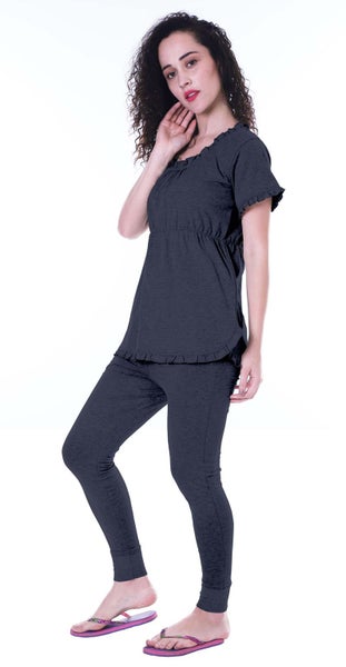 Moomaya Womens Nightwear Set Pyjama Cotton Sleepwear 2 Pcs Carousel 2