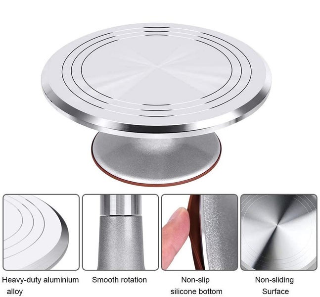 12" Aluminum Cake Turntable for Decorating & Home Baking - Brand New NZ Stock Carousel 2