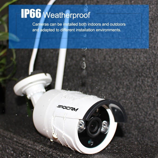 Saqicam 8CH HD Wireless NVR CCTV System 1.3MP Outdoor IR Night Vision Camera Carousel 2