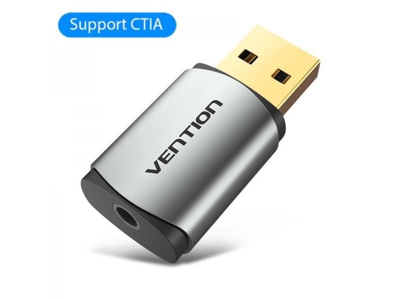 Vention Sound Card USB Audio Interface External Sound Card USB Adapter 3.5mm Carousel 1