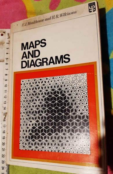 Geography textbook: MAPS & DIAGRAMS, by Prof Monkhouse & Prof Wilkinson. 1971. Carousel 1