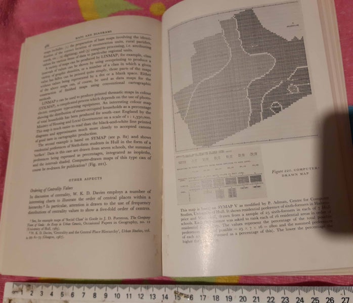 Geography textbook: MAPS & DIAGRAMS, by Prof Monkhouse & Prof Wilkinson. 1971. Carousel 7