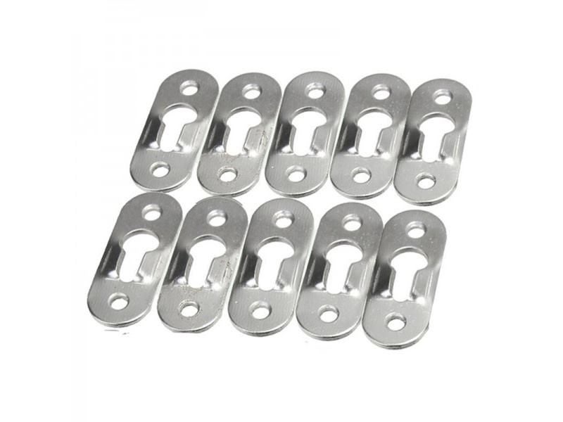 Mayitr 10/20Pcs 44mm X 16mm Picture Hanger Metal Keyhole Hanger Fasteners For Carousel 1