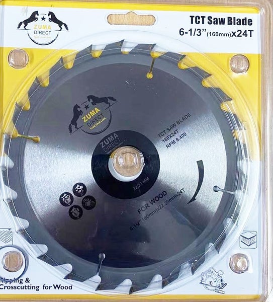 2 PCS OF TCT CIRCULAR SAW BLADE 160mm x 24T Carousel 1