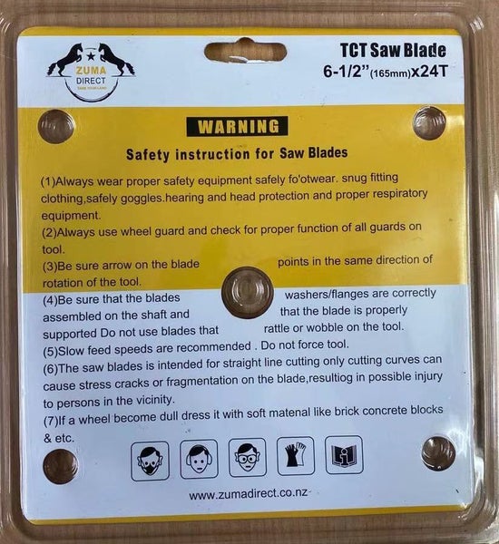 TCT CIRCULAR SAW BLADE 165mm x 24T Carousel 2