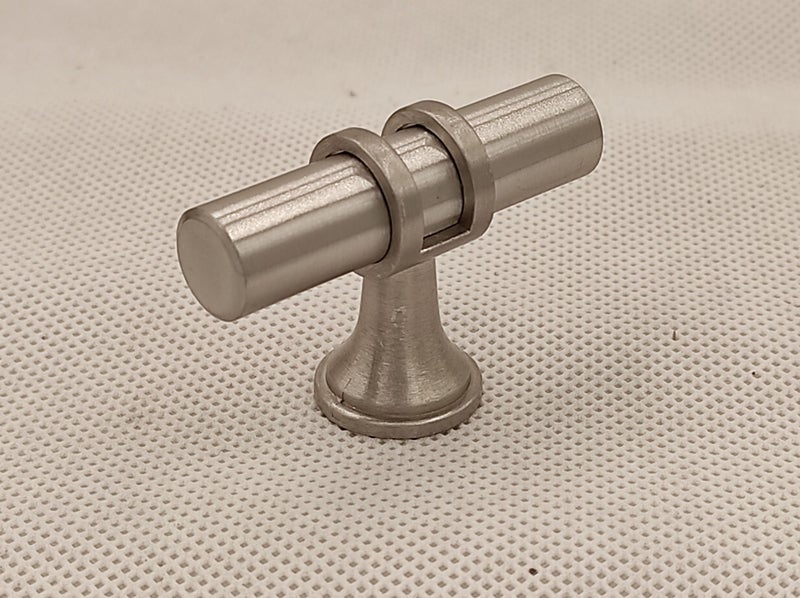 TBar Circular Cabinet Door and Drawer Handles 50mm Brushed Nickel Carousel 1