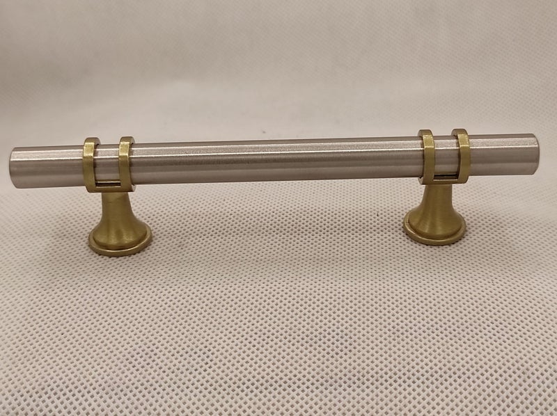 TBar Circular Cabinet Door and Drawer Handles 224mm Brushed Nickel/Brushed Brass Carousel 2