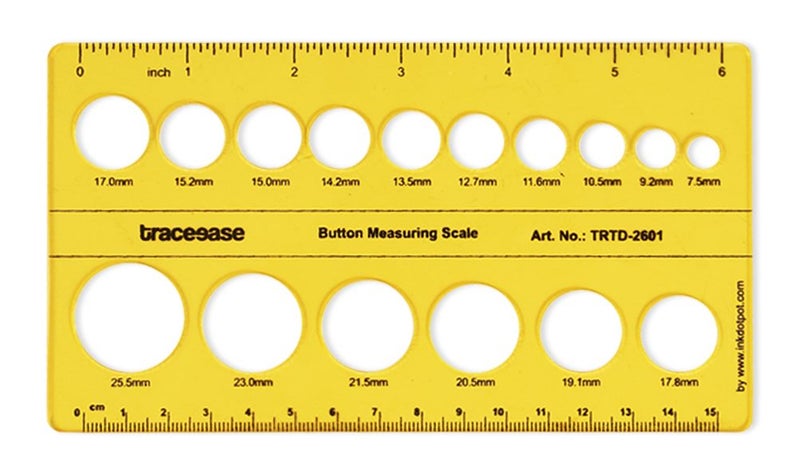 Traceease Button Measuring Scale Stencil Templates, Tailoring Tools And Carousel 1