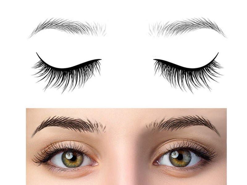 40Pairs 4 Styles Eyebrow Tattoos Stickers Transfers Grooming Shaping Stickers Carousel 2