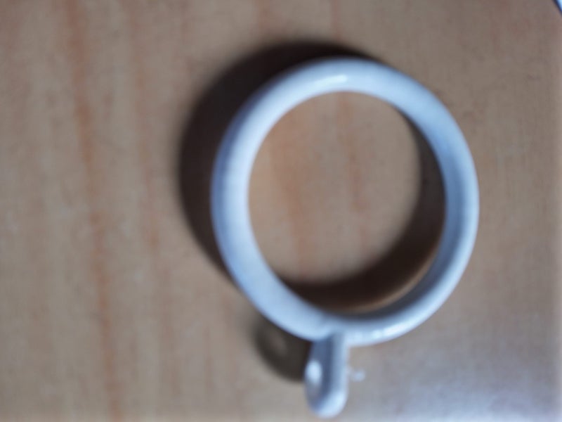 Curtain Rail Rings easy slide large 20 of light grey/white Carousel 1