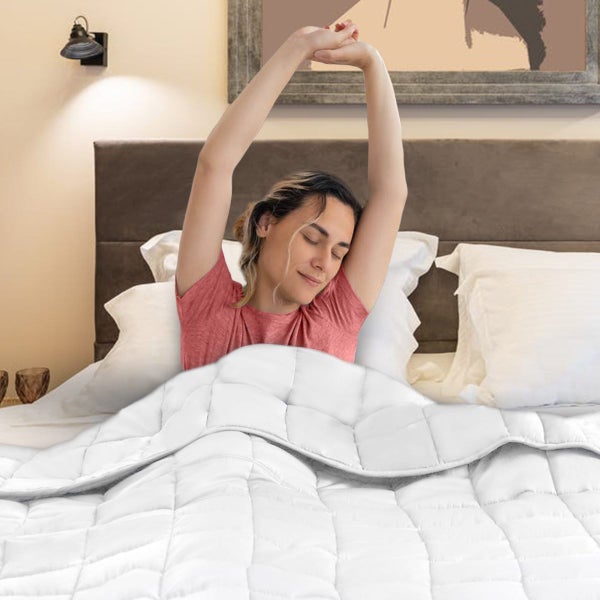 Laura Hill Weighted Blanket Heavy Kids Quilt Doona 7Kg - White Carousel 2