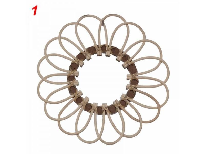 New Rattan Round Makeup Mirror For Bathroom Wall Hanging Carousel 1