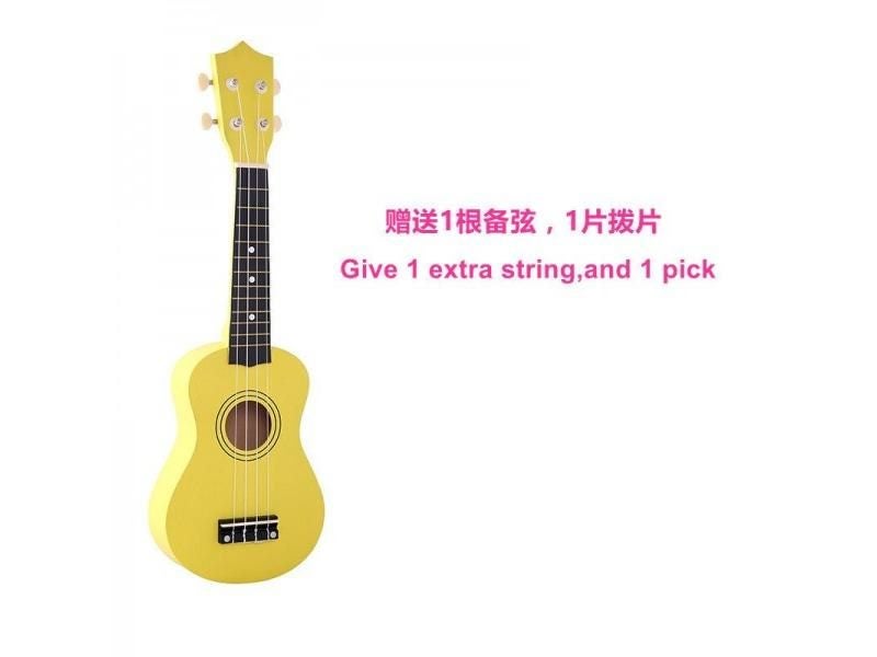 SevenAngel 21 Inch Children Ukelele Soprano 4 Strings Hawaiian Spruce Basswood Carousel 1