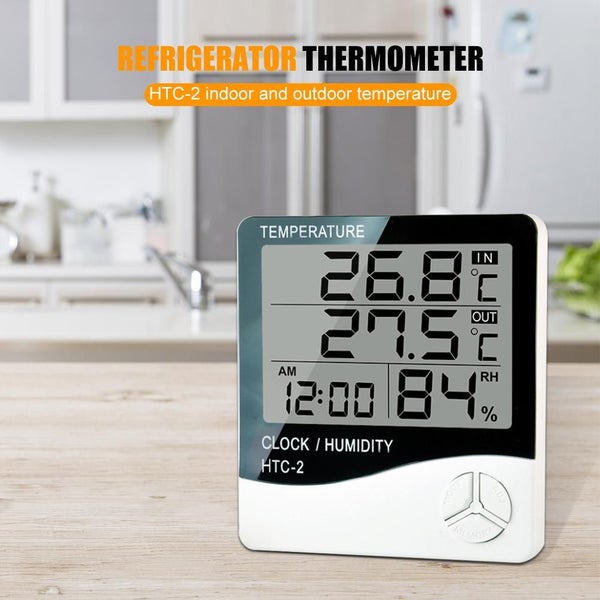 HTC-2 Digital Thermometer Hygrometer Electronic Temperature Humidity Meter Carousel 14