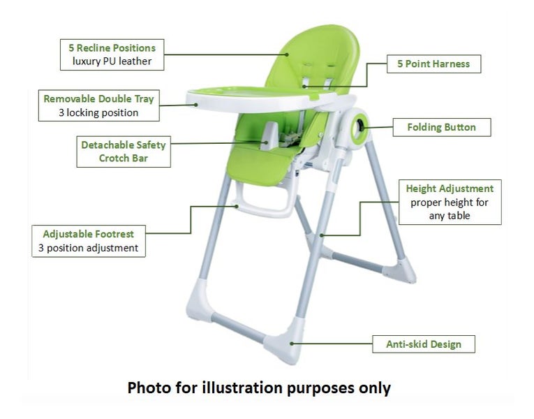 Q1 Neeva High Chair - PINK Carousel 3