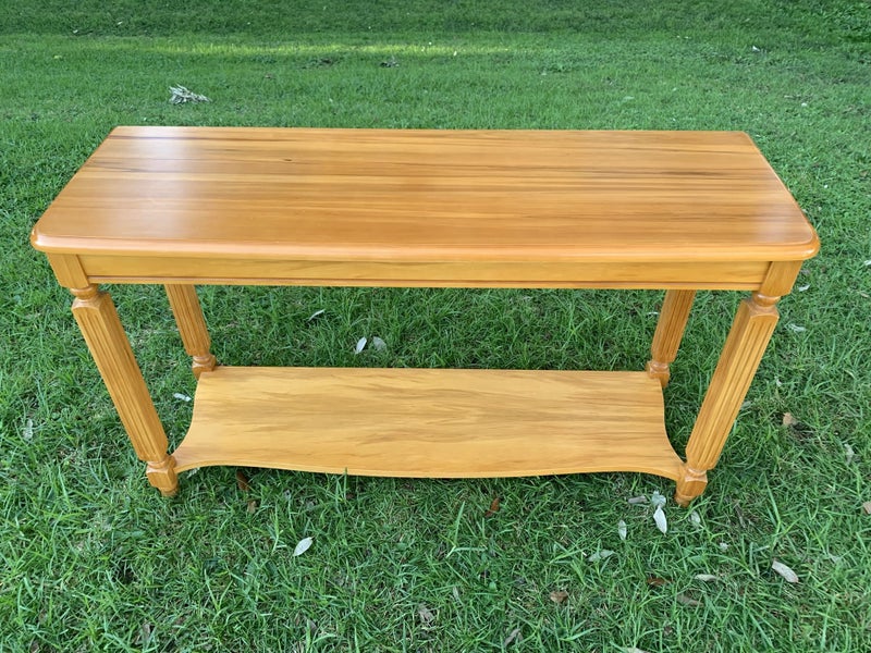 Beautiful solid rimu hall table-FULLY RESTORED Carousel 1