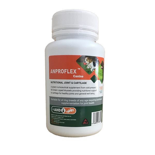 Canine Nutritional joint & cartilage support. Anproflex Canine 100 capsules Carousel 1