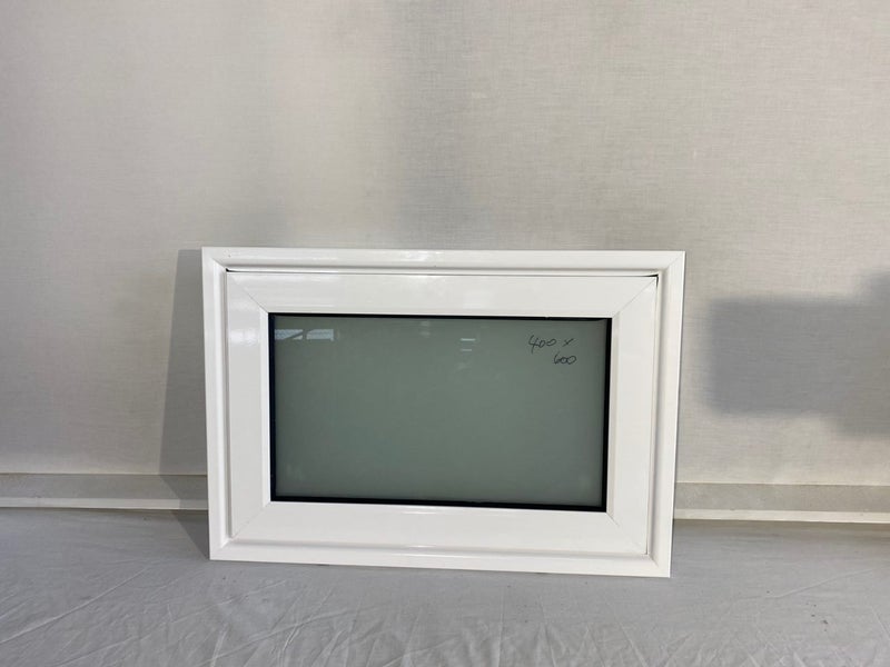 NEW WHITE ALUMINIUM DOUBLE GLAZED WINDOW:400HX600W Carousel 1