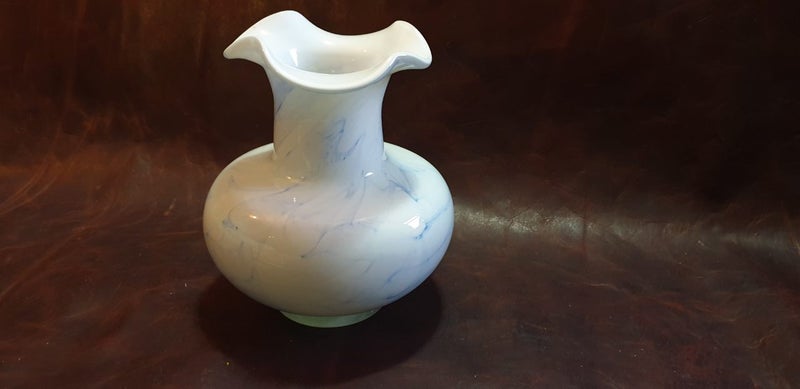 Vintage Handblown Milk Glass Vase Carousel 1