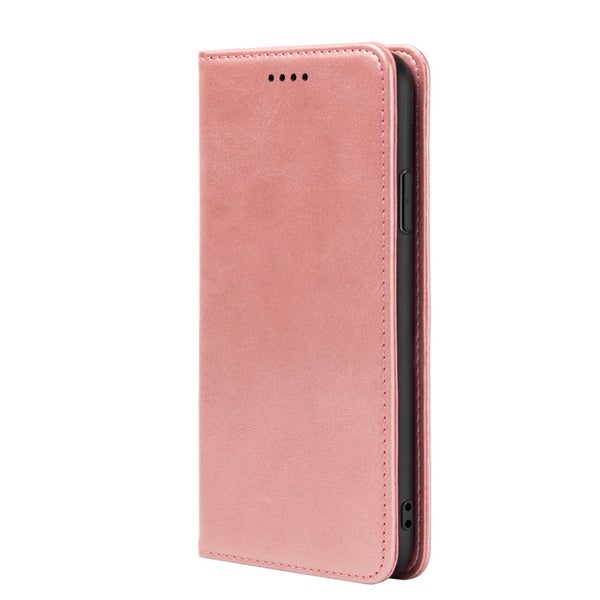 Iphone 16e PU leather slim flip case concealed magnet rose gold Carousel 2