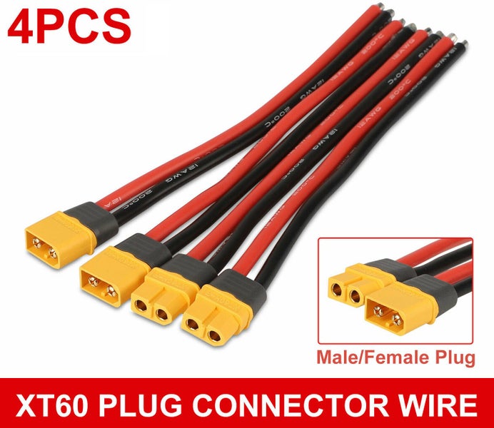 XT60 Male to XT60 Female Connector Wire Carousel 1