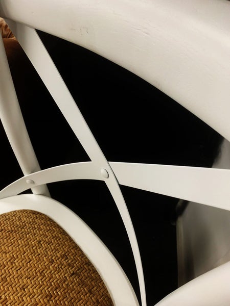 Cross Back Bar chair 670mm Seat Height ,-Oak White Carousel 2