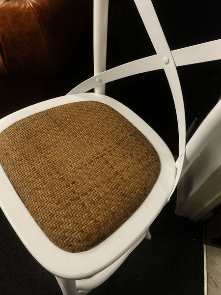 Cross Back Bar chair 670mm Seat Height ,-Oak White Carousel 3