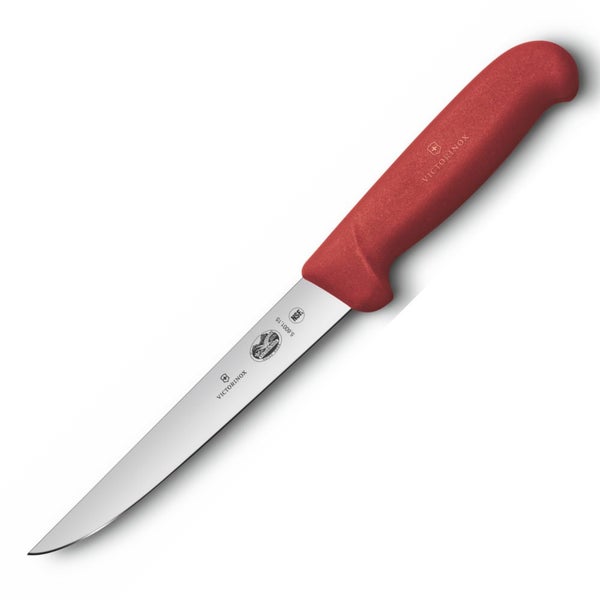 Victorinox Straight Wide Blade Boning Knife 6" / 15cm Red 5.6001.15 Carousel 1