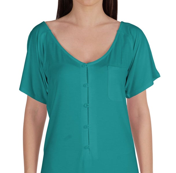 Inkmeso Plain Swing Dress Knee Length Cotton Jersey Basic Dress w/ Patch Carousel 6
