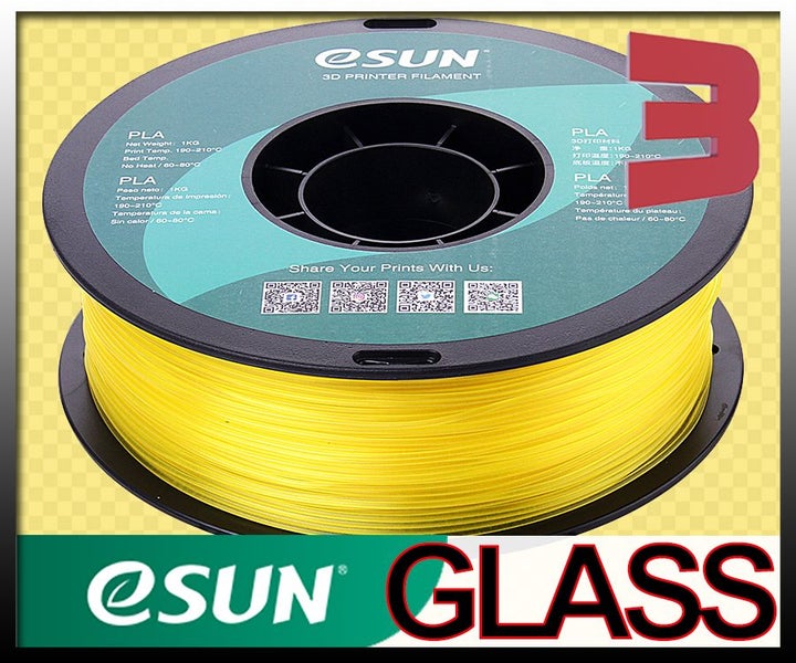 eSUN Translucent PLA 1.75mm - eSun Glass 3D Printer Filament Carousel 7