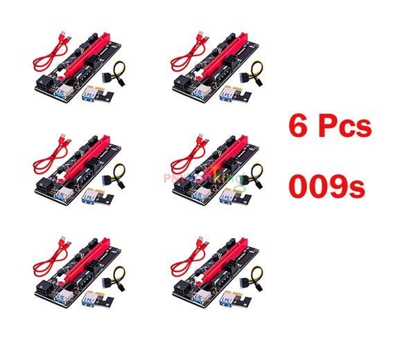 [ Bundle Deal A ] 6 X PCI-E USB 3.0 Riser Card 009S x1 to x16 Mining Riser GPU Carousel 1