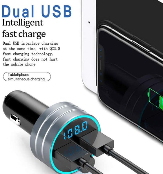 Quick Charge Bluetooth FM Transmitter Car Charger/ QC3.0 Wireless FM Adapter62863871147011112