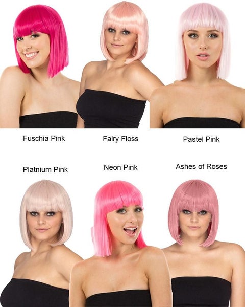 Fashion Deluxe Platinum Pink Bob Wig Carousel 4