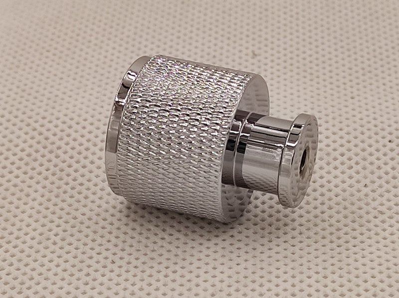 Knob Chrome Round Small Gripped - Cabinet Drawer and Cupboard Door Modern Carousel 2