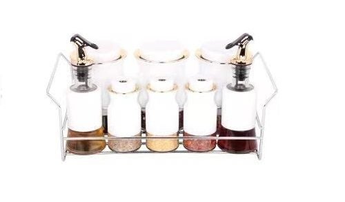 Spice Rack Stand White Carousel 1