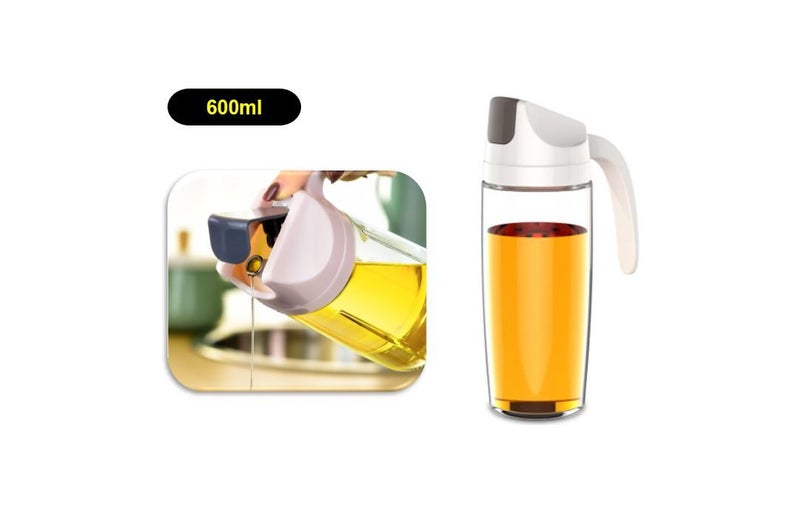 PTN 600ml Auto Flip Olive Oil Dispenser Bottle Leakproof Vinegar Glass Condim Carousel 1
