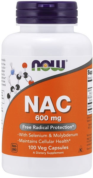 Now Foods NAC N-Acetyl Cysteine 600mg 100 Capsules | HealthPorter NZ Carousel 1