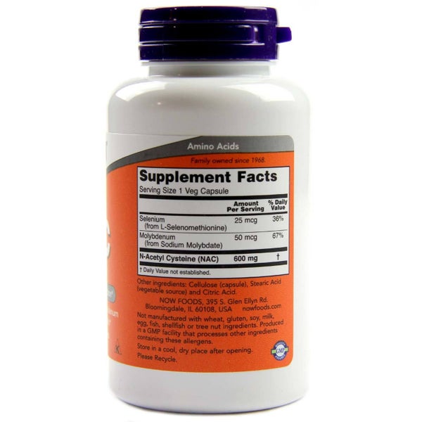 Now Foods NAC N-Acetyl Cysteine 600mg 100 Capsules | HealthPorter NZ Carousel 2