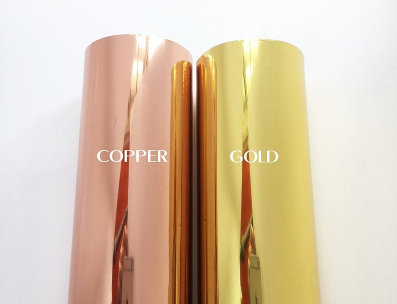 Toner Reactive Metallic Gold, Copper, Silver, Hot Stamping Foil 120mx64cm ROLL Carousel 1